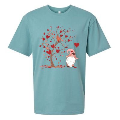 Love Tree Love Heart Gnome Dating Valentines Day Cool Gift Sueded Cloud Jersey T-Shirt