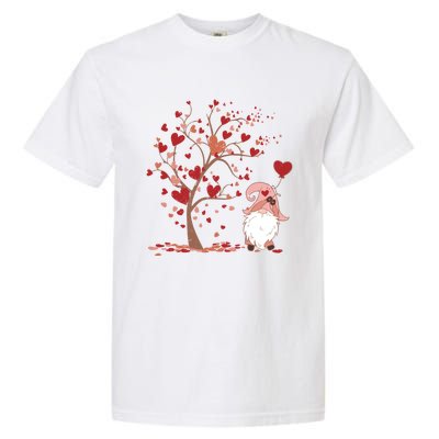 Love Tree Love Heart Gnome Dating Valentines Day Cool Gift Garment-Dyed Heavyweight T-Shirt