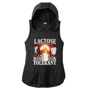 Lactose Tolerant Ladies PosiCharge Tri-Blend Wicking Draft Hoodie Tank