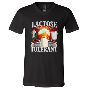 Lactose Tolerant V-Neck T-Shirt