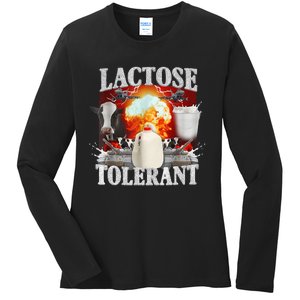 Lactose Tolerant Ladies Long Sleeve Shirt