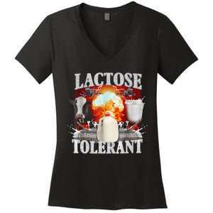 Lactose Tolerant Women's V-Neck T-Shirt