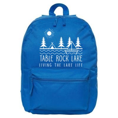 Living The Lake Life Table Rock Lake Kayaking Missouri Kayak Gift 16 in Basic Backpack