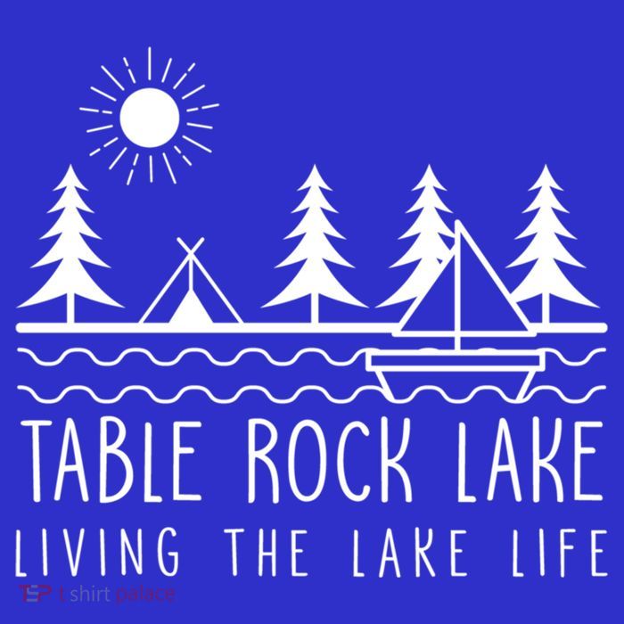 Living The Lake Life Table Rock Lake Kayaking Missouri Kayak Gift Premium T-Shirt