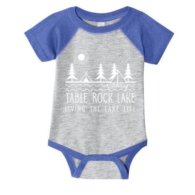 Living The Lake Life Table Rock Lake Kayaking Missouri Kayak Gift Infant Baby Jersey Bodysuit
