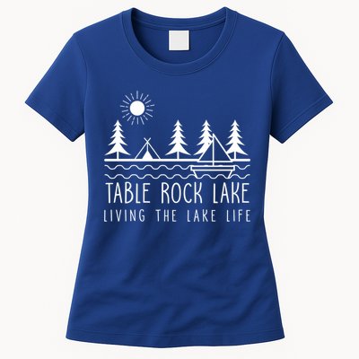 Living The Lake Life Table Rock Lake Kayaking Missouri Kayak Gift Womens T-Shirt