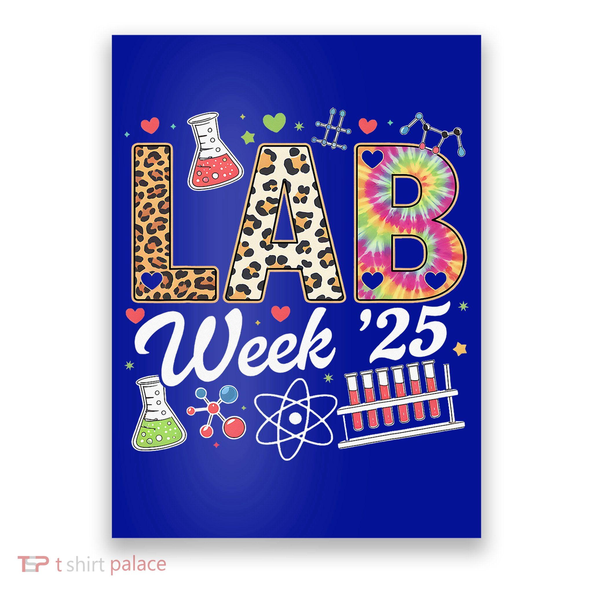 Laboratory Tech Leopard Medical Technician Poster
