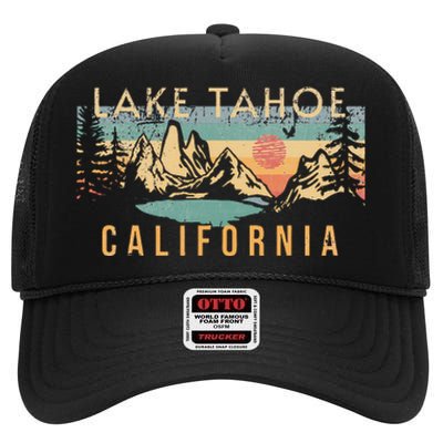 Lake Tahoe High Crown Mesh Back Trucker Hat