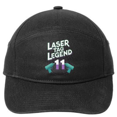 Laser Tag Legend 11th Birthday Party 7-Panel Snapback Hat