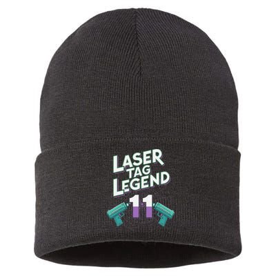 Laser Tag Legend 11th Birthday Party Sustainable Knit Beanie