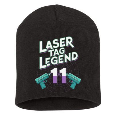 Laser Tag Legend 11th Birthday Party Short Acrylic Beanie