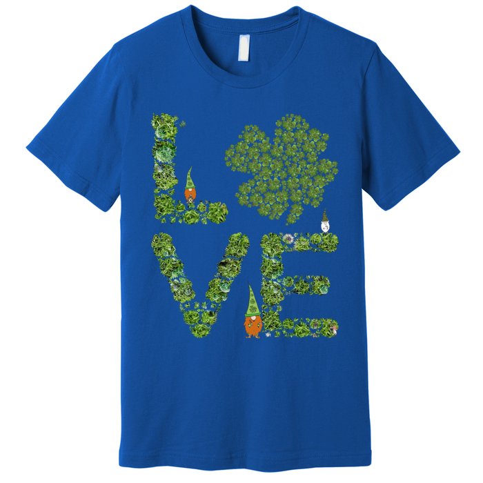 Love Three Leprechauns Funny Irish Shamrock St Patricks Day Funny Gift Premium T-Shirt