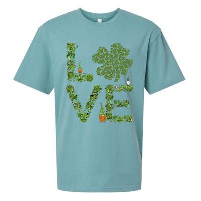 Love Three Leprechauns Funny Irish Shamrock St Patricks Day Funny Gift Sueded Cloud Jersey T-Shirt