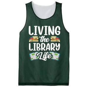 Living The Library Life Sayings Books Librarian Lover Mesh Reversible Basketball Jersey Tank