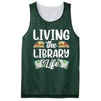 Living The Library Life Sayings Books Librarian Lover Mesh Reversible Basketball Jersey Tank