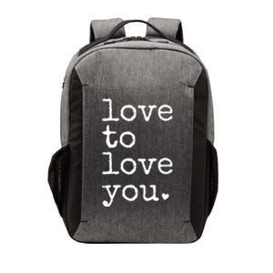 Love To Love You Cute Valentine Vector Backpack