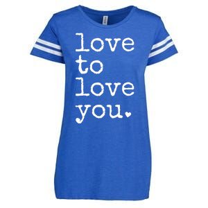 Love To Love You Cute Valentine Enza Ladies Jersey Football T-Shirt