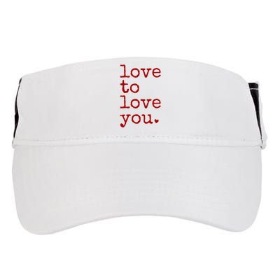 Love To Love You Cute Valentine Adult Drive Performance Visor
