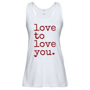 Love To Love You Cute Valentine Ladies Essential Flowy Tank