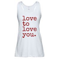 Love To Love You Cute Valentine Ladies Essential Flowy Tank