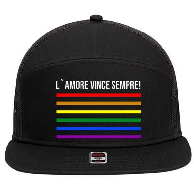 Lgbt T 7 Panel Mesh Trucker Snapback Hat