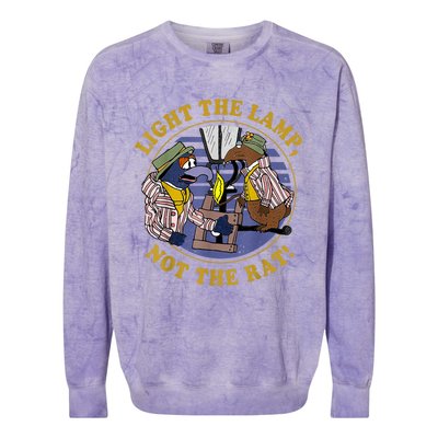 Light The Lamp Not The Rat Colorblast Crewneck Sweatshirt