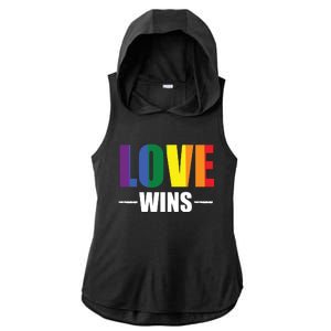 Love Wins Ladies PosiCharge Tri-Blend Wicking Draft Hoodie Tank