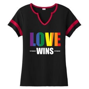 Love Wins Ladies Halftime Notch Neck Tee