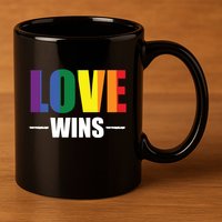 Love Wins 11oz C Handle Ceramic Mug