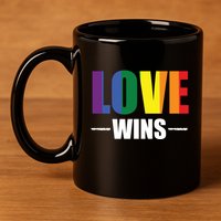 Love Wins 11oz C Handle Ceramic Mug