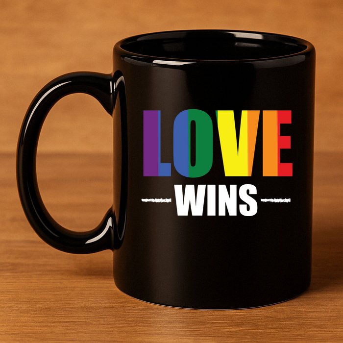 Love Wins 11oz C Handle Ceramic Mug