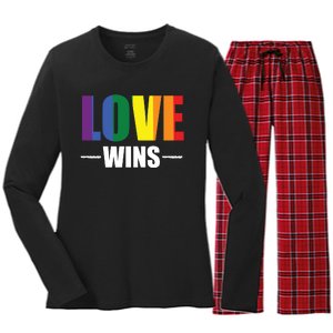 Love Wins Women's Long Sleeve Flannel Pajama Set 