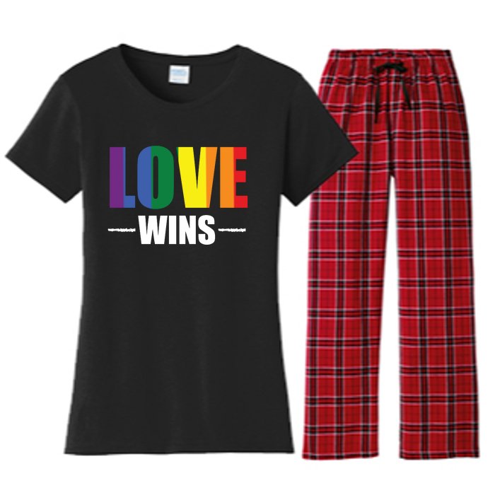 Love Wins Women's Flannel Pajama Set