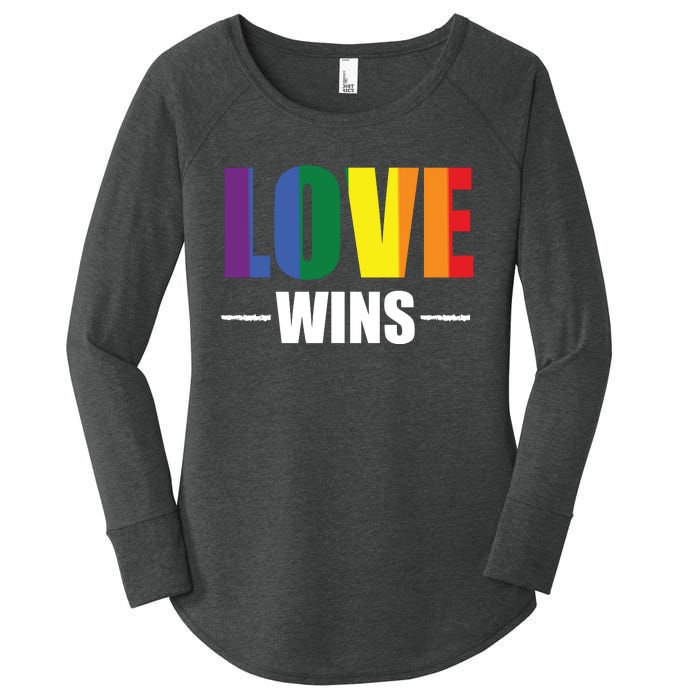 Love Wins Women's Perfect Tri Tunic Long Sleeve Shirt