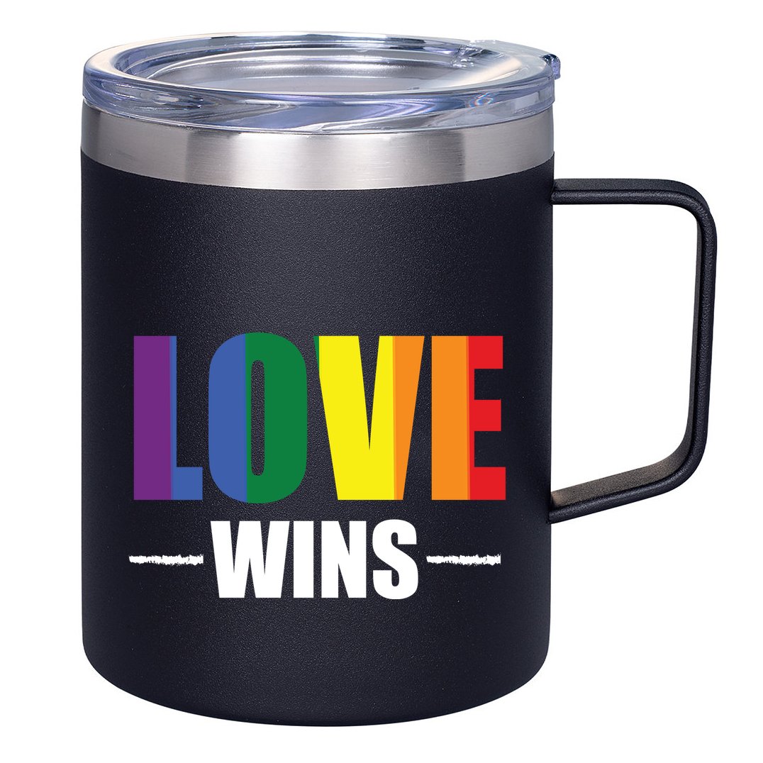 Love Wins 12oz Stainless Steel Coffee Mug