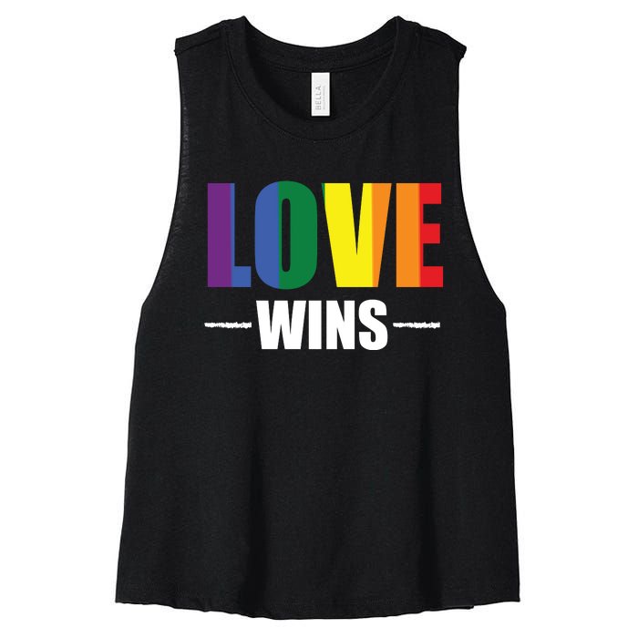 Love Wins Women's Racerback Cropped Tank