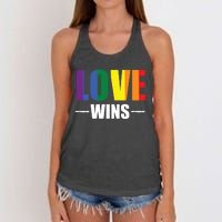 Love Wins Women's Knotted Racerback Tank