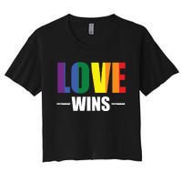 Love Wins Women's Crop Top Tee