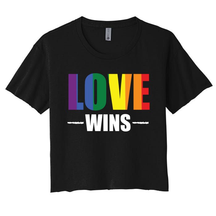 Love Wins Women's Crop Top Tee