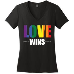 Love Wins Women's V-Neck T-Shirt