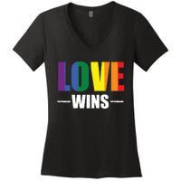 Love Wins Women's V-Neck T-Shirt