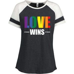 Love Wins Enza Ladies Jersey Colorblock Tee