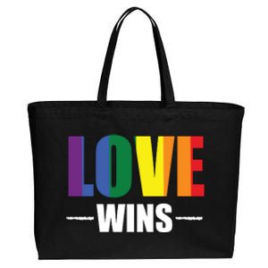 Love Wins Cotton Canvas Jumbo Tote