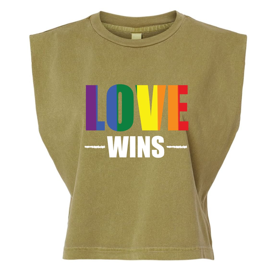 Love Wins Garment-Dyed Women's Muscle Tee