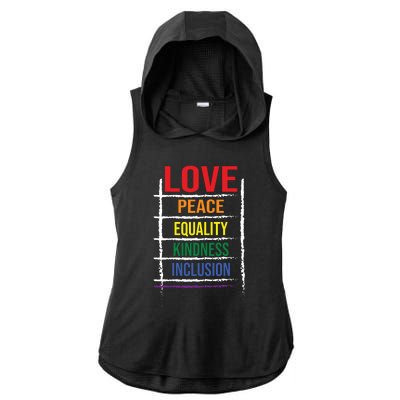 Lgbt T Ladies PosiCharge Tri-Blend Wicking Draft Hoodie Tank