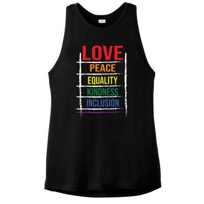 Lgbt T Ladies PosiCharge Tri-Blend Wicking Tank