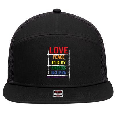 Lgbt T 7 Panel Mesh Trucker Snapback Hat