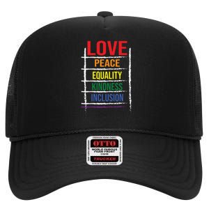 Lgbt T High Crown Mesh Back Trucker Hat