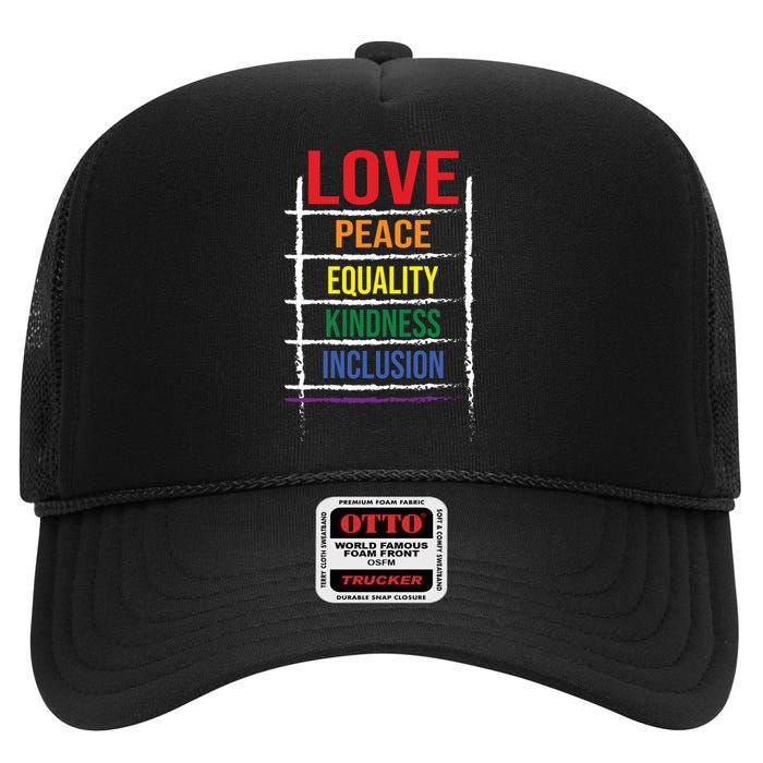 Lgbt T High Crown Mesh Back Trucker Hat