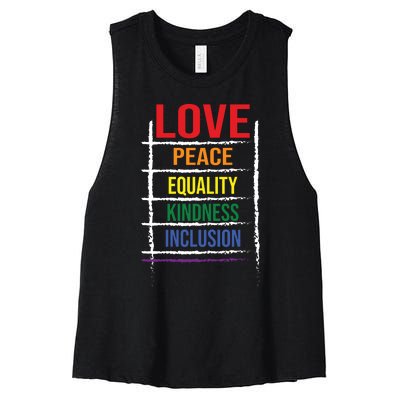 Lgbt T Women's Racerback Cropped Tank